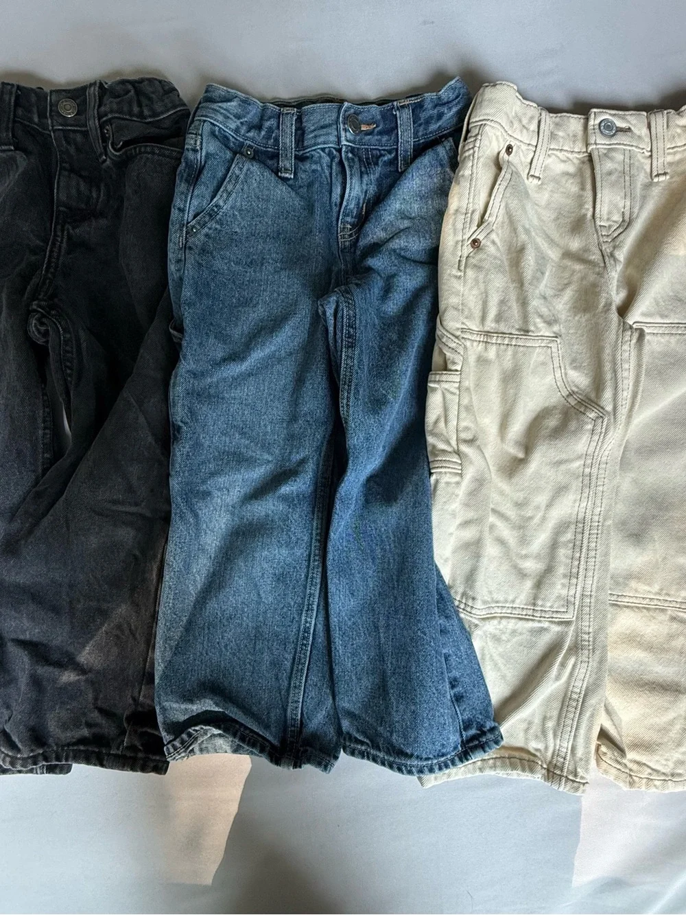 Old Navy Kids Jeans Trio — Black, Blue & Cream